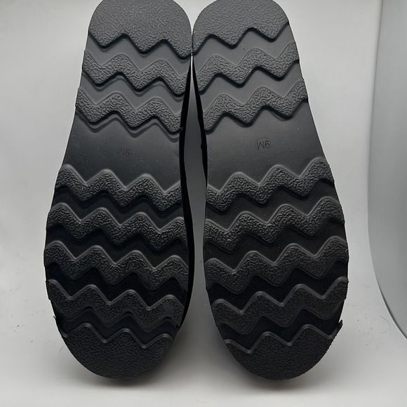 CUSHIONAIRE Women's Genuine Suede Cozy Mule Platform +Memory Foam 9 BLACK - Picture 5 of 7